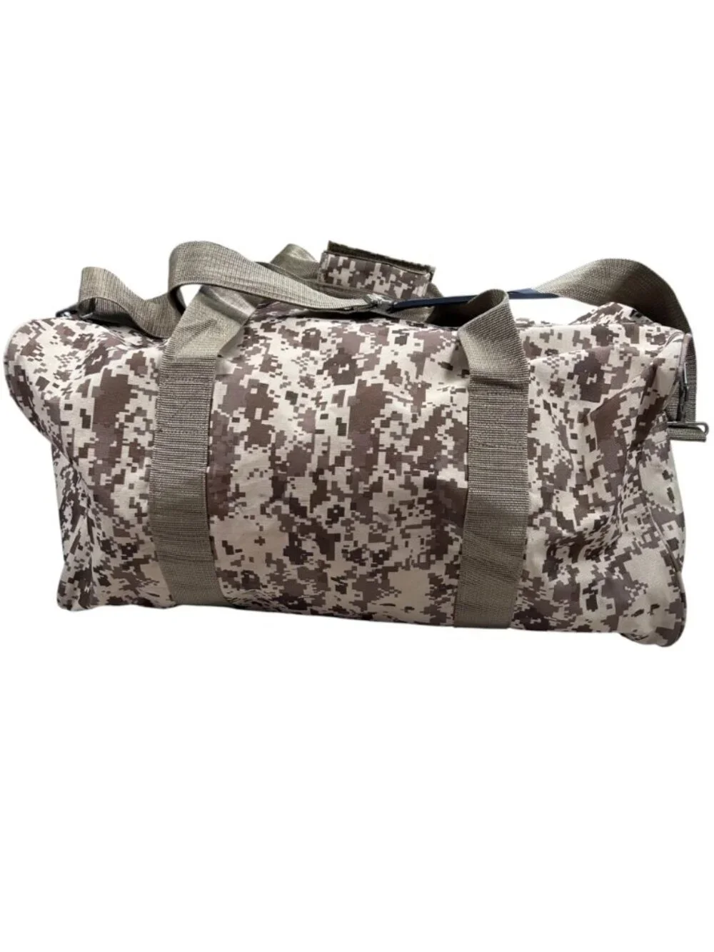Digital Desert Camouflage Duffel Bag Lightweight Canvas Brown Beige